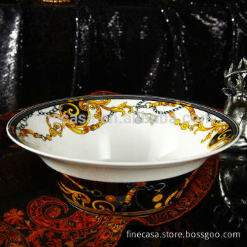 9 Inches Luxury Bone China Antique Salad Bowl of Knight